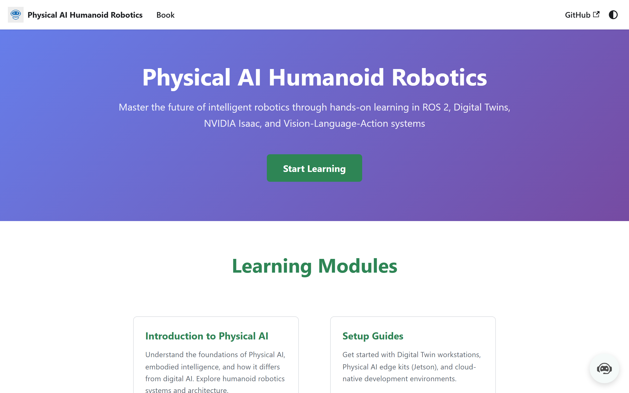 Physical AI Humanoid Robotics Book screenshot